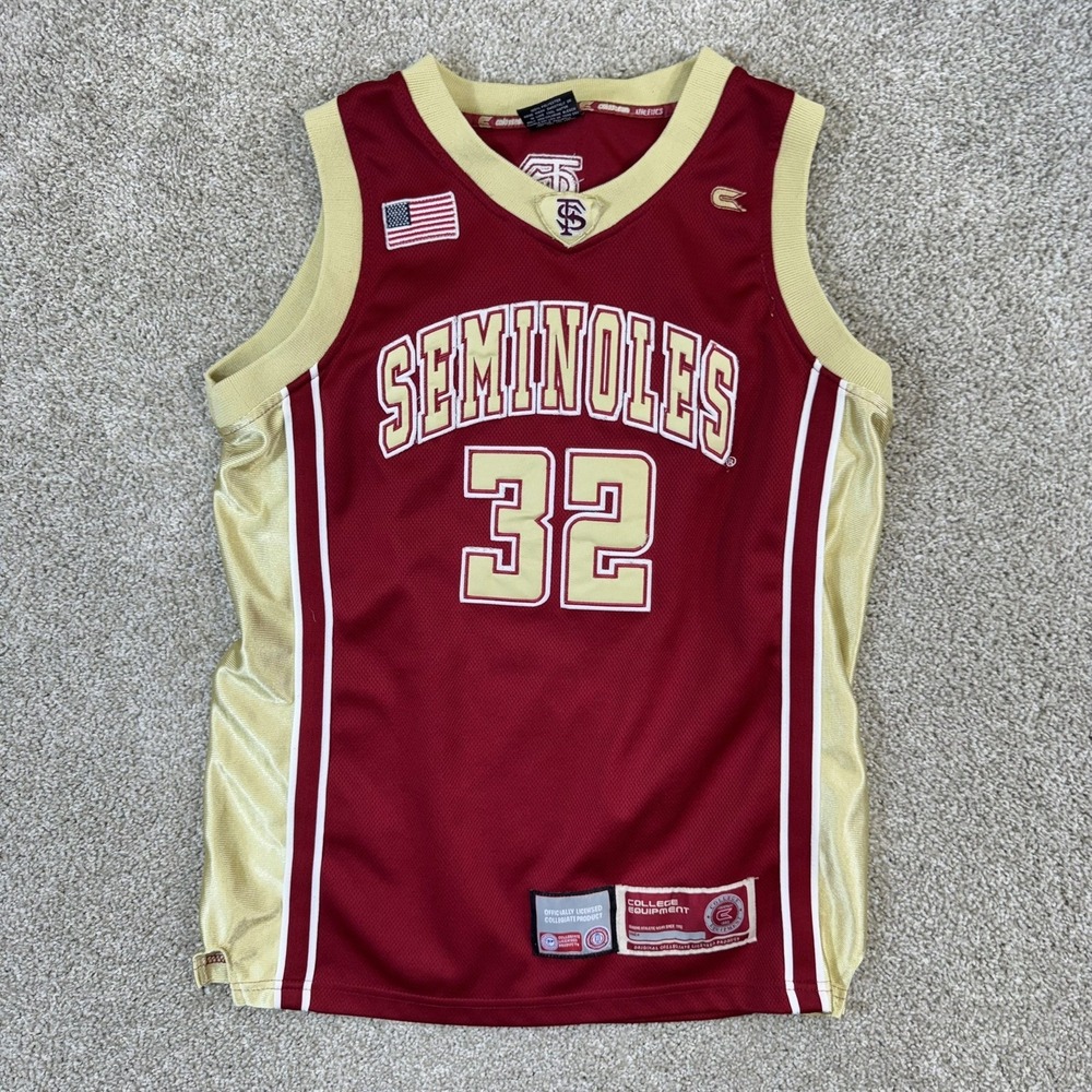 Colosseum Florida State Seminoles Basketball Jersey Kids Large 16-18 Red Gold 32